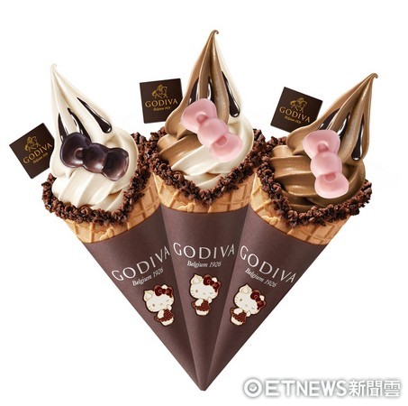 ▲GODIVA x Hello Kitty2017 限量版巧克力霜淇淋。(图/GODIVA提供)