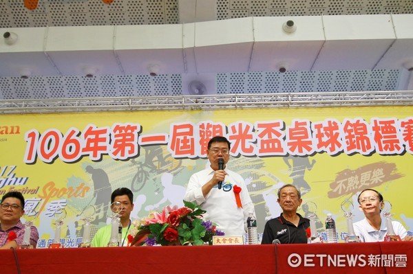 ▲观光局举办第一届观光杯桌球锦标赛。(图/记者赖文萱摄)