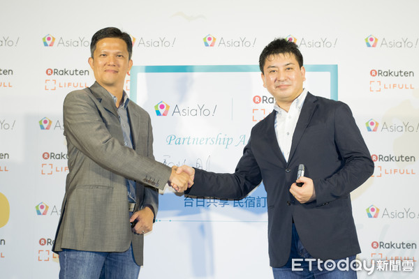 ▲%剂siaYo网站31日宣布与日本乐天市场新事业体   Rakuten   LIFULL   STAY携手结盟,共同耕耘台日双方民宿市场。(图右)Rakuten   LIFULL   STAY董事长太田宗克, AsiaYo首席执行官郑兆刚（图／AsiaYo提供）