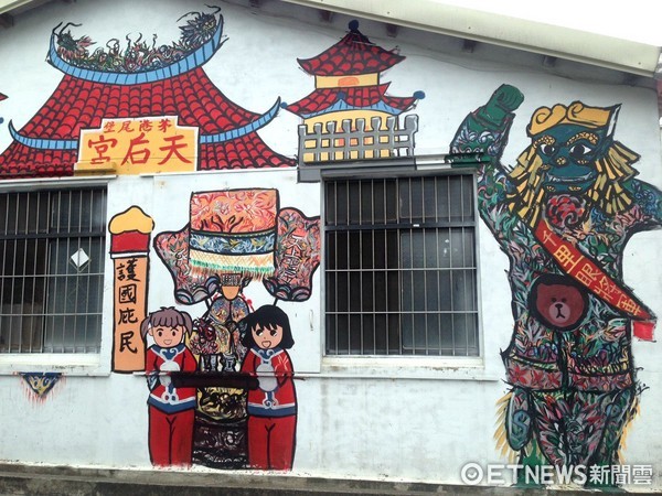 ▲台南下营小熊维尼彩绘村。(图/记者彭怀玉摄)