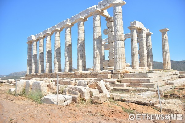 ▲希腊雅典舒尼恩岬的波塞顿海神庙(Temple of Poseidon)。(图/记者李姿仪摄)