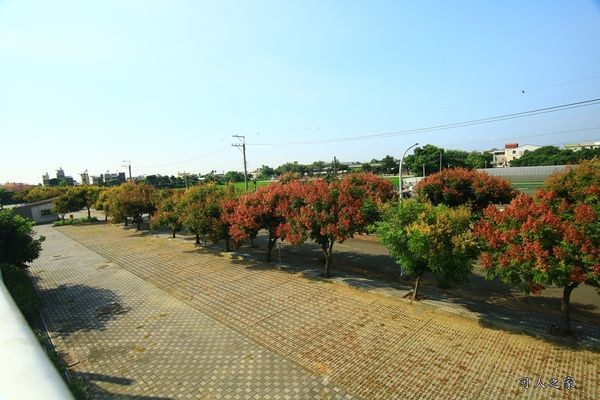 ▲嘉义新港艺术高中空中彩虹跑道。(图/可人之家提供)