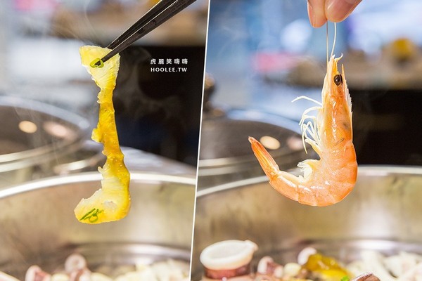 鲨嗑海鲜锅物。(图/虎丽笑嗨嗨)