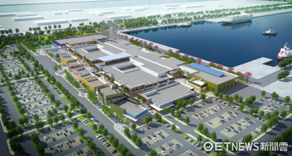 ▲%纪ITSUI OUTLET PARK台中港(暂)预想鸟瞰全区示意图。(图/记者黄士原摄)