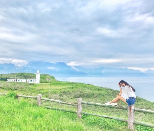 奇莱鼻灯塔。(图/网友ig imcutekakaya 提供,请勿任意翻摄,以免侵权。)