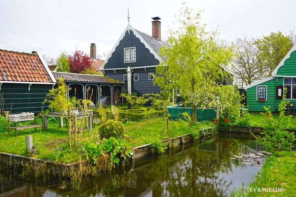荷比卢自助12天----Zaanse Schans风车村。(图/Evangeline-Evan)