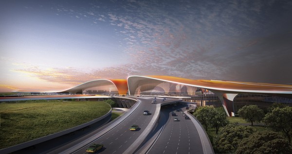 ▲北京新机场示意图。（图／zaha-hadid官网）