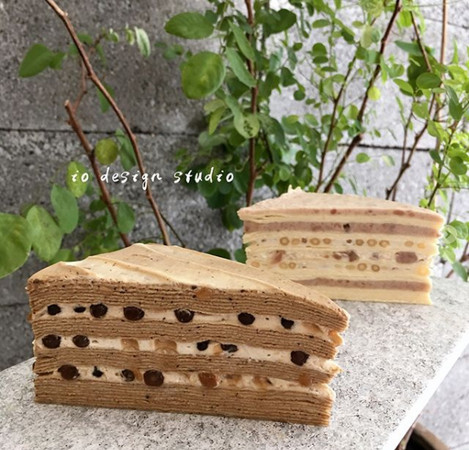 ▲%加tudio io design小珍珠奶茶千层、芋头西米露千层、小兔塔。(图/IG@chang2015_tainan提供,请勿随意翻拍,以免侵权。)