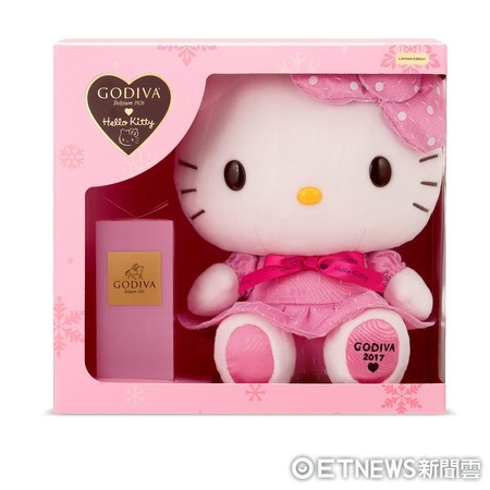 ▲Hello Kitty 2017 限量版巧克力礼盒8颗装NT$1950。(图/GODIVA提供)