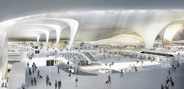 ▲北京新机场示意图。（图／zaha-hadid官网）