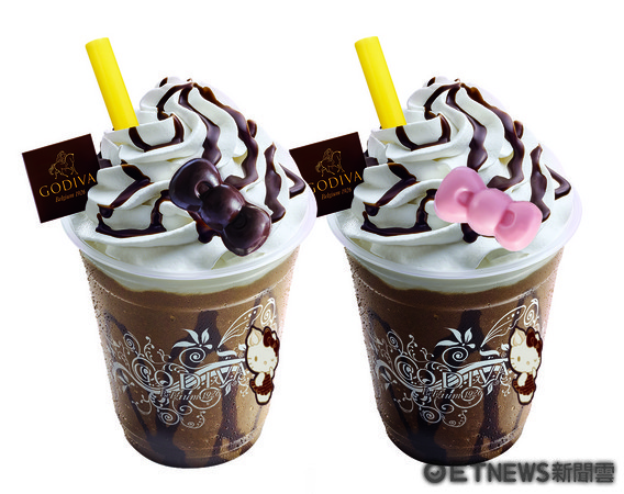 ▲GODIVA x Hello Kitty 2017 限量版巧克力冻饮。(图/GODIVA提供)