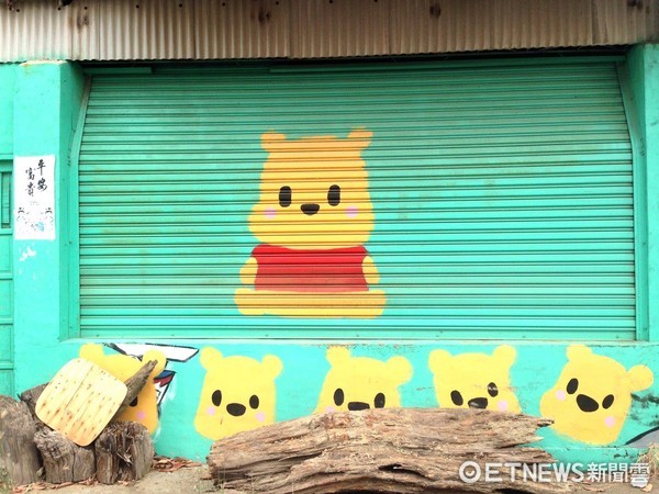 ▲台南下营小熊维尼彩绘村。(图/记者彭怀玉摄)