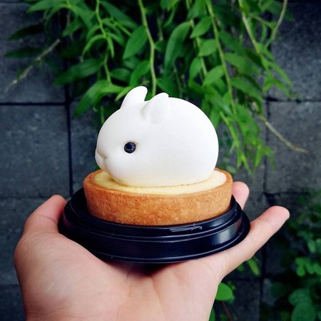 ▲%加tudio io design小珍珠奶茶千层、芋头西米露千层、小兔塔。(图/Studio io design授权提供)
