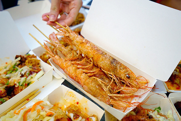 ▲宜兰罗东夜市骂子蛋炸物小店。(图/紫色微笑提供)