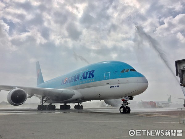 ▲大韩航空A380首航。（图／记者于佳云摄）