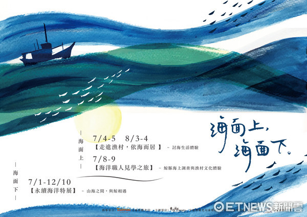 东管处今年委托中华鲸豚协会于7月至12月举办“海面上,海面下”系列活动,推出海洋生态特色游程。(图/东管处提供)