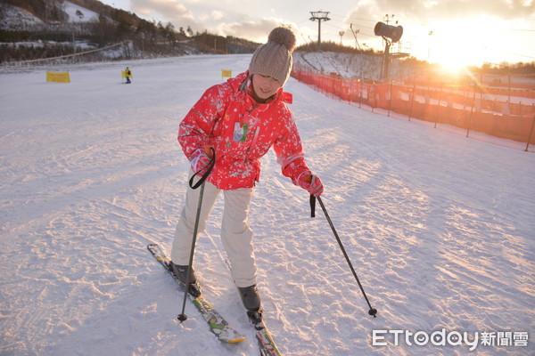 ▲%己??018平昌冬奥滑雪赛场InterContinental Alpensia Pyeongchang Resort阿尔帕西亚洲际度假酒店的初阶练习场。(图/记者李姿仪摄)
