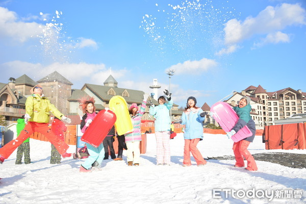 ▲%己??018平昌冬奥滑雪赛场InterContinental Alpensia Pyeongchang Resort阿尔帕西亚洲际度假酒店的初阶练习场。(图/记者李姿仪摄)