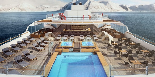 ▲邮轮MS Roald Amundsen主要行驶南极圈区域 。(图/hurtigruten.com)