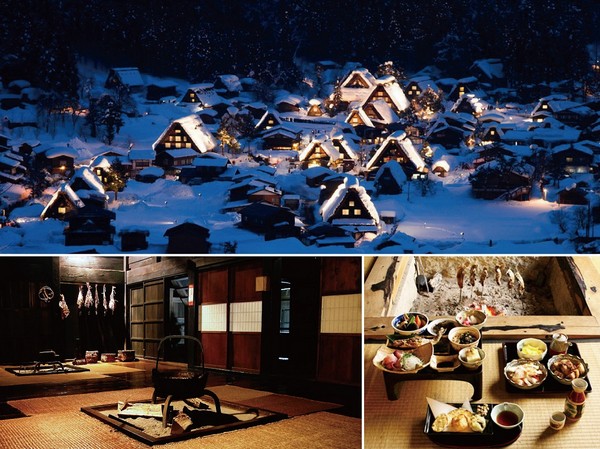 ▲2018白川乡合掌村冬季点灯之夜 季节限定只有四天。（图／翔笙旅行社、七逗旅游网提供）