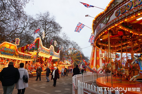 ▲英国伦敦海德公园耶诞市集Winter Wonderland。(图/记者赖文萱摄)